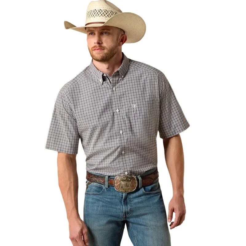 Men's Ariat Black Plaid Pro Series Tommie Classic Fit Shirt 10071582