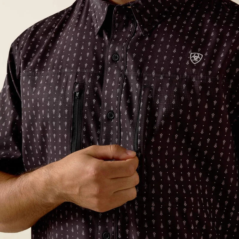 Men's Ariat Black Printed VentTEK Classic Fit Shirt 10073431