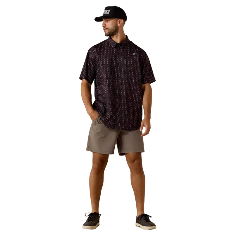 Men's Ariat Black Printed VentTEK Classic Fit Shirt 10073431