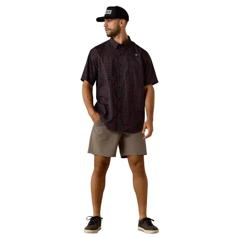 Men's Ariat Black Printed VentTEK Classic Fit Shirt 10073431