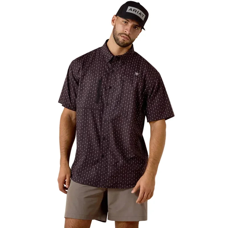Men's Ariat Black Printed VentTEK Classic Fit Shirt 10073431