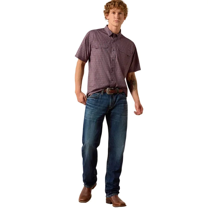 Men's Ariat Black Printed VentTEK Outbound Classic Fit Shirt 10073428