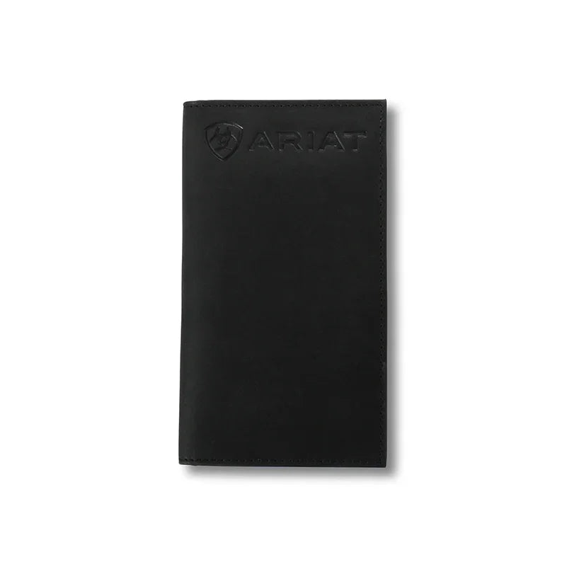 Men's Ariat Black Rodeo Style Genuine Leather Wallet A3548601 - Crazy House Western Wear