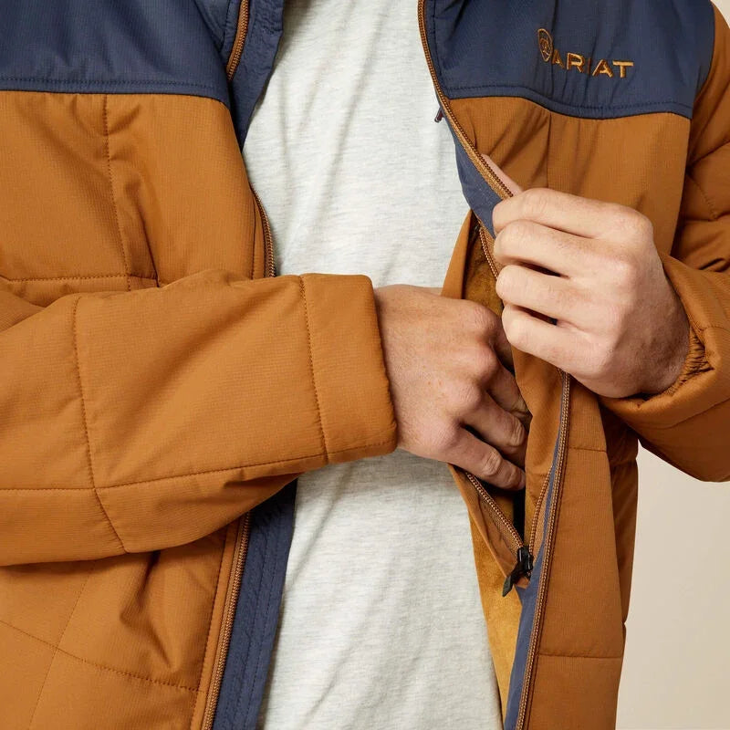 Men's Ariat Blue and Khaki Crius Insulated Jacket 10062548