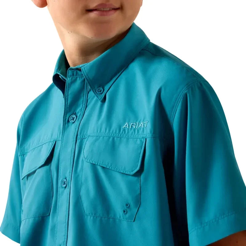 Men's Ariat Blue Moon Turquoise VenTEK Outbound Classic Fit Shirt 10073499