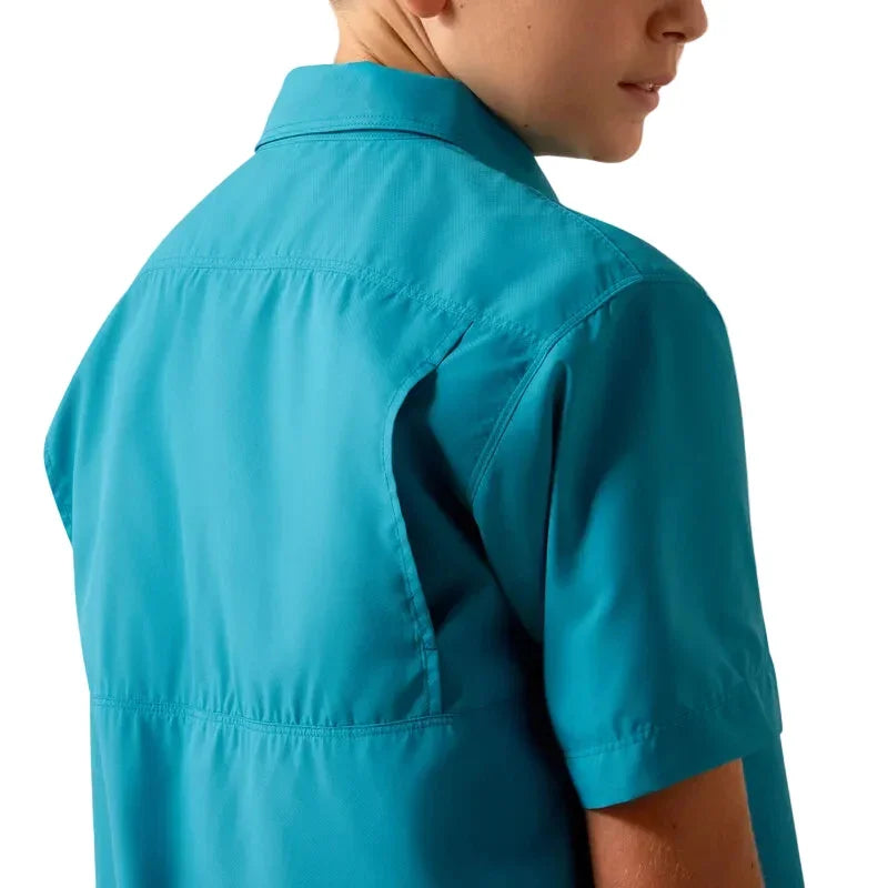 Men's Ariat Blue Moon Turquoise VenTEK Outbound Classic Fit Shirt 10073499