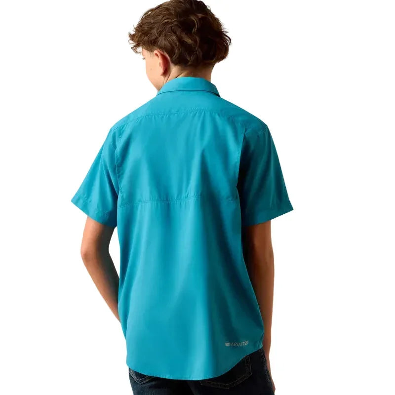 Men's Ariat Blue Moon Turquoise VenTEK Outbound Classic Fit Shirt 10073499