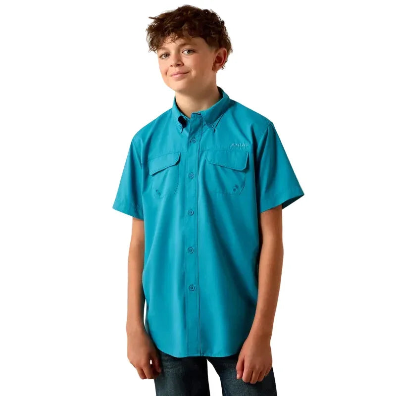 Men's Ariat Blue Moon Turquoise VenTEK Outbound Classic Fit Shirt 10073499