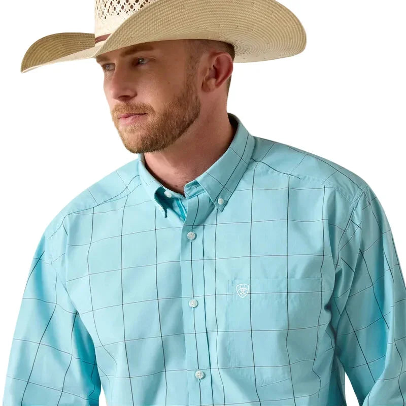 Men's Ariat Blue Pro Series Platt Classic Fit Shirt 10071577