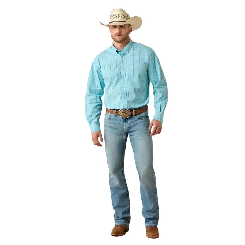 Men's Ariat Blue Pro Series Platt Classic Fit Shirt 10071577
