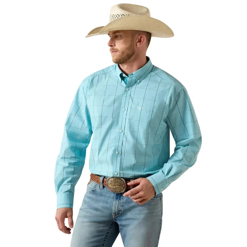 Men's Ariat Blue Pro Series Platt Classic Fit Shirt 10071577