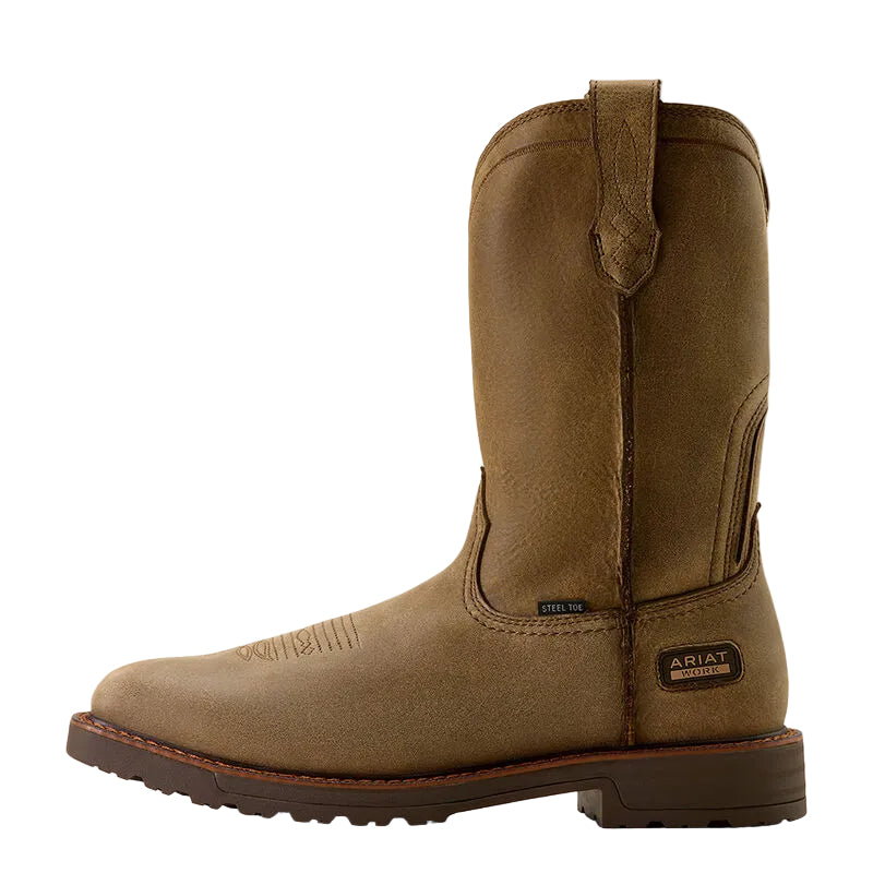 Men's Ariat Brown Bomber Activator Wide Square Toe Steel Toe Work Boot 10074291