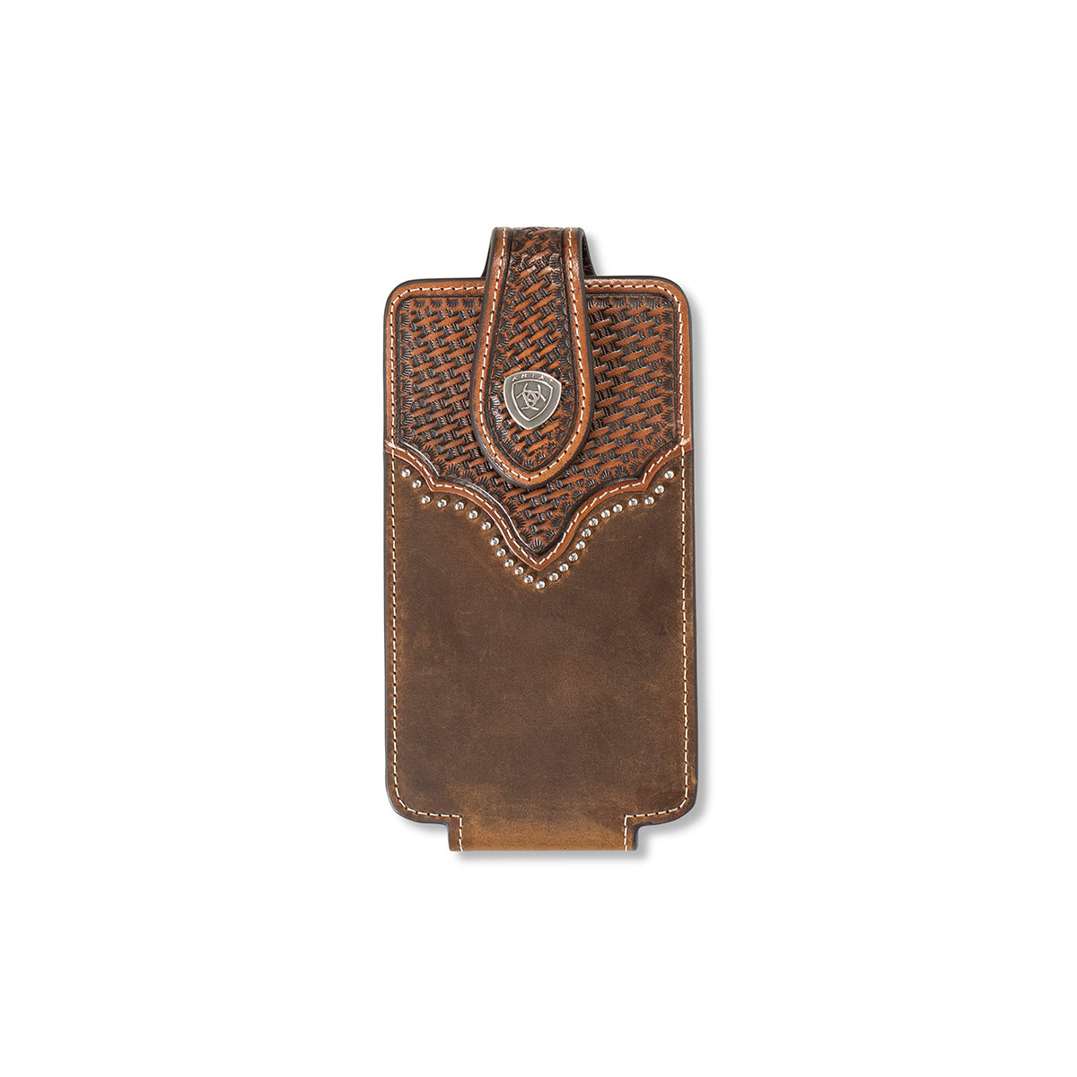 Men's Ariat Brown Medium Size Genuine Leather Phone Case A0603602