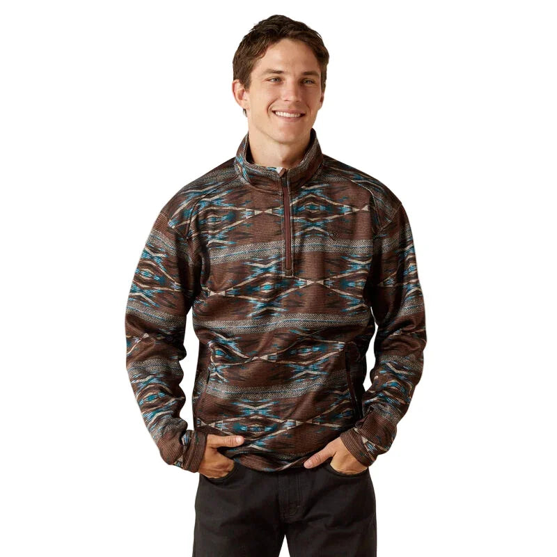 Men's Ariat Caldwell Logo 1/4 Zip Sweater 10062620
