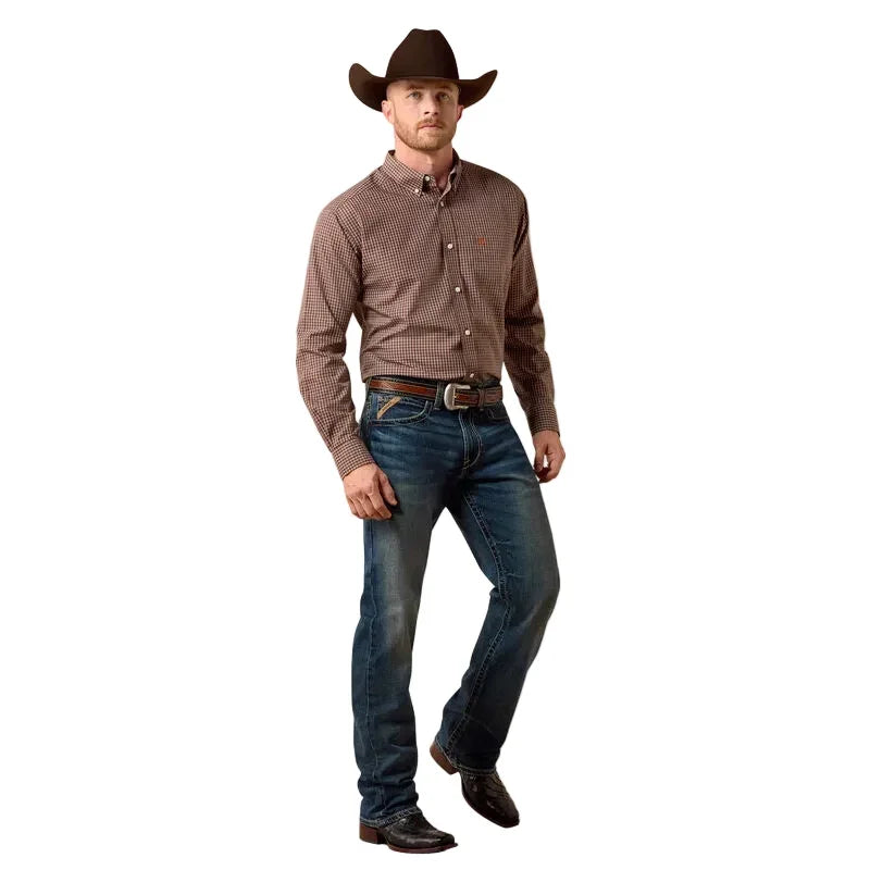 Men's Ariat Chesnutt Plaid Wrinkle Free Coen Classic Fit Shirt 10071742