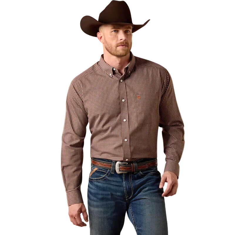 Men's Ariat Chesnutt Plaid Wrinkle Free Coen Classic Fit Shirt 10071742