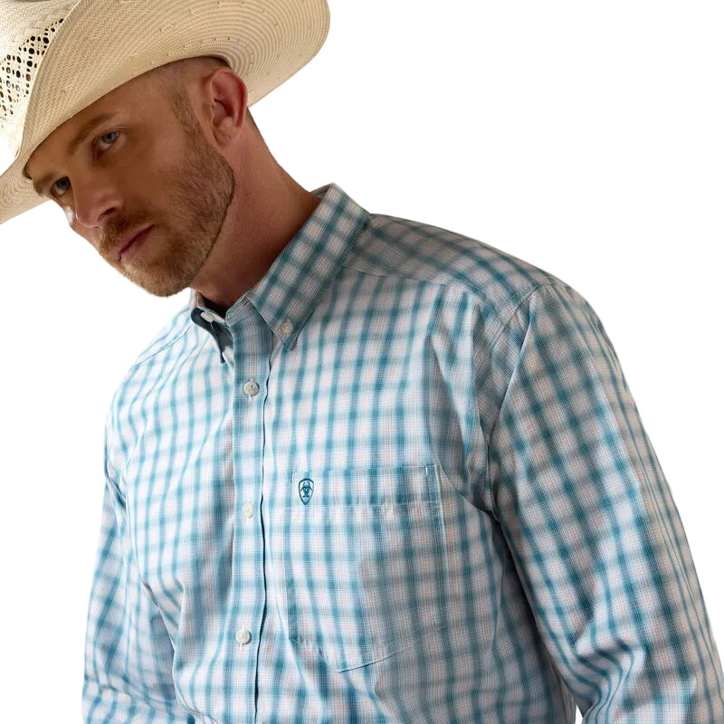 Men's Ariat Corsair Plaid Pro Series John Classic Fit Shirt 10071588