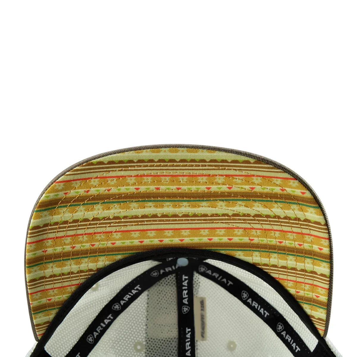 Men's Ariat Dark Green And Tan Mesh Snapback with Ariat Logo A300071019