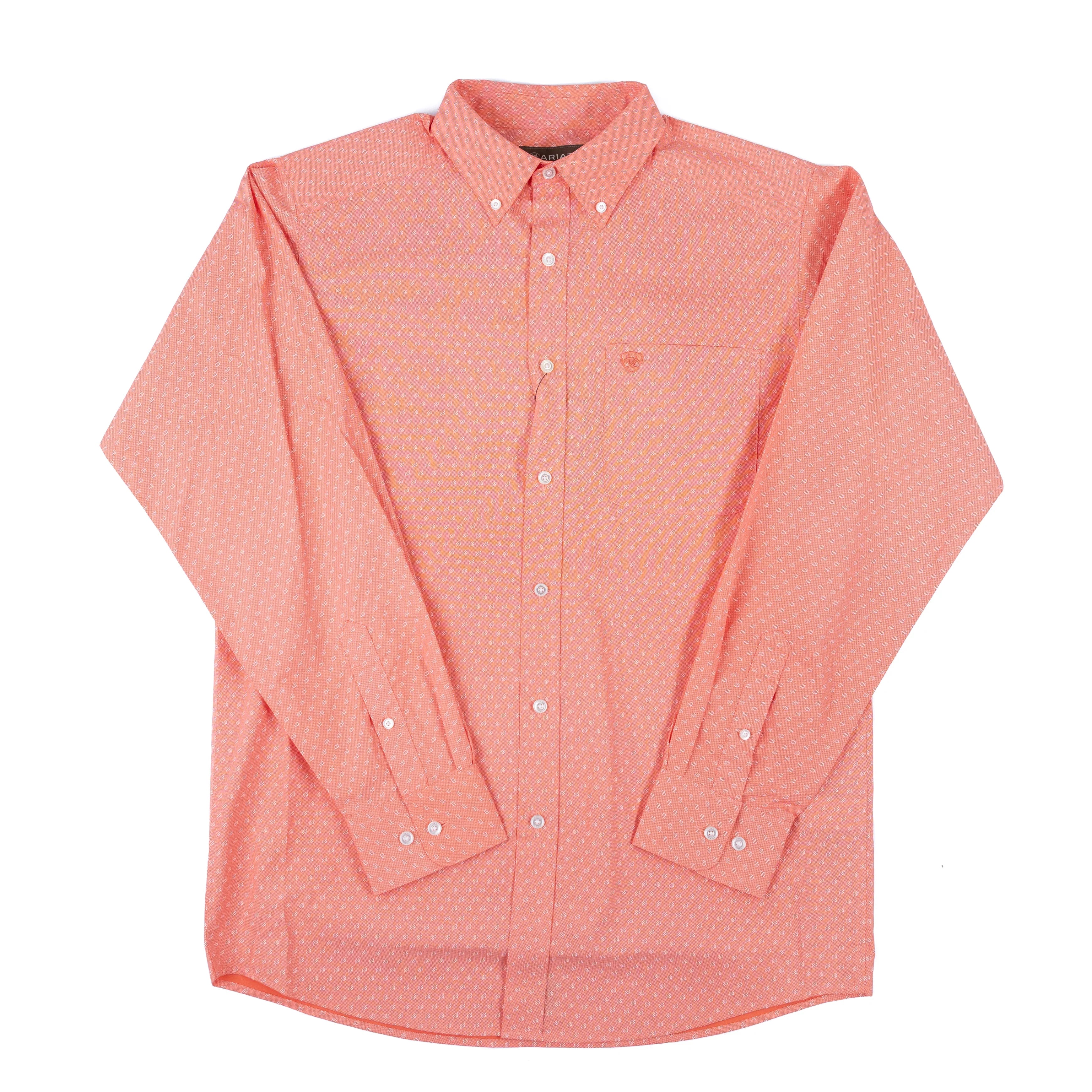 Men's Ariat Jerry Emberglow Speckled Print Long Sleeve Shirt 10071610