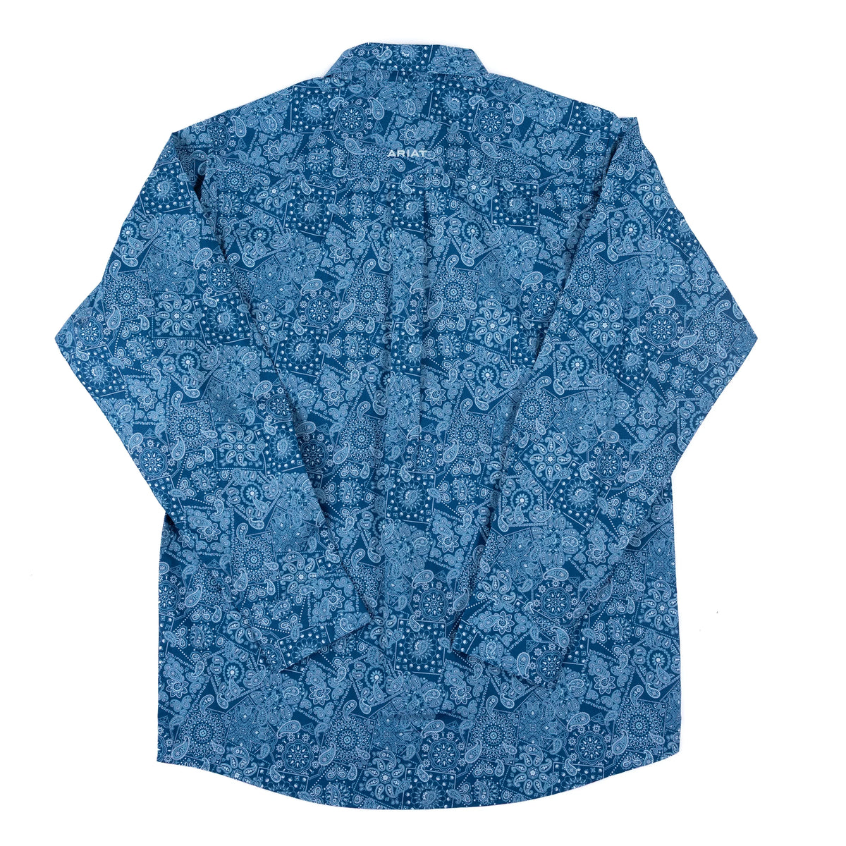 Men's Ariat Jorge Blue Paisley Long Sleeve Button Up Shirt 10071037
