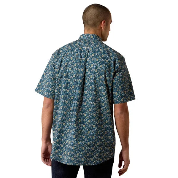 Men's Ariat Key Largo Paisley Print Sheppard Classic Fit Short Sleeve Shirt 10073593