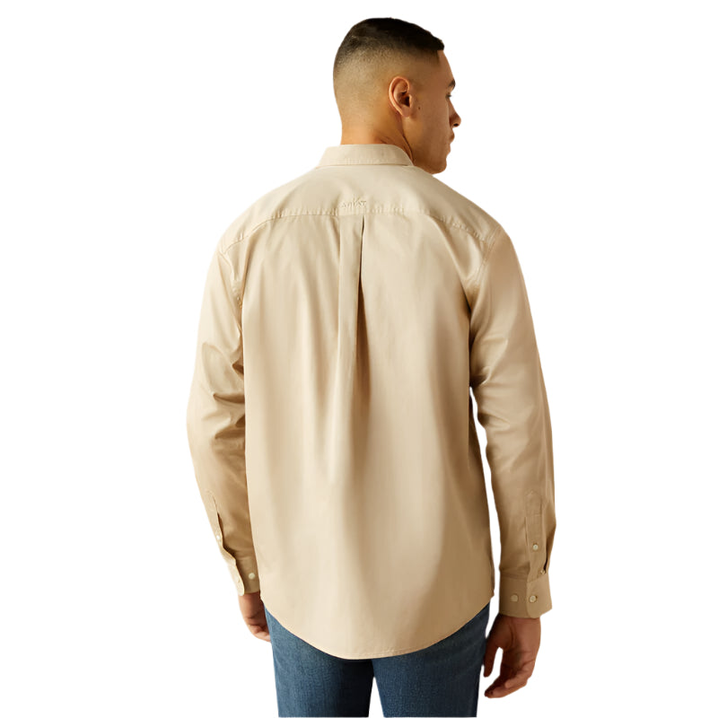Men's Ariat Lightweight Solid Twill Classic Fit Shirt 10058558 - Crazy House Western Wear
