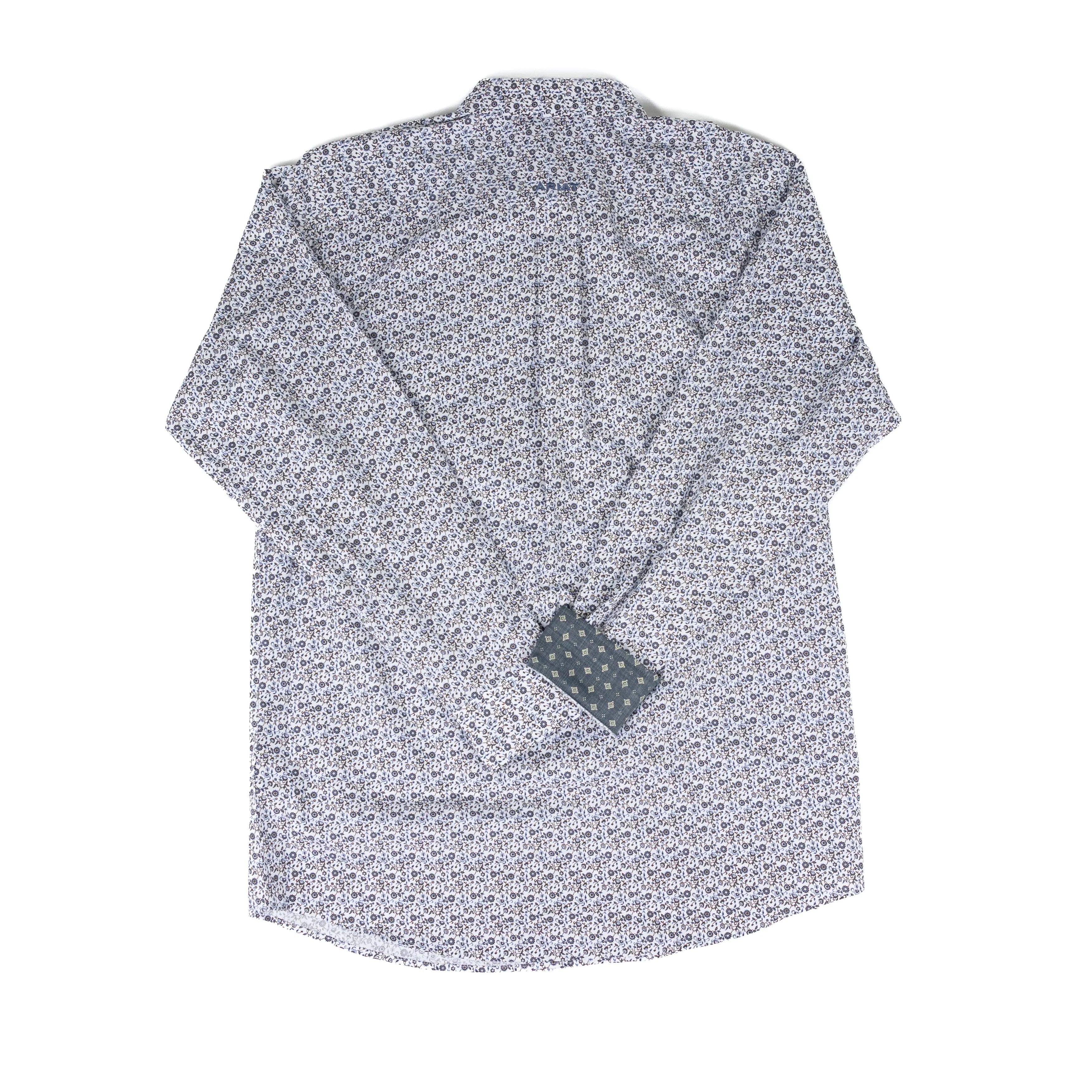 Men's Ariat Long Sleeve Floral White/Multi Button Up Shirt 10073691
