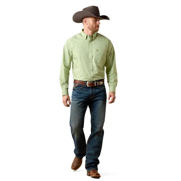 Men's Ariat Long Sleeve Loden Frost Abstract Print Smitty Classic Fit Shirt 10073529