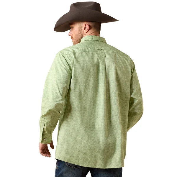 Men's Ariat Long Sleeve Loden Frost Abstract Print Smitty Classic Fit Shirt 10073529