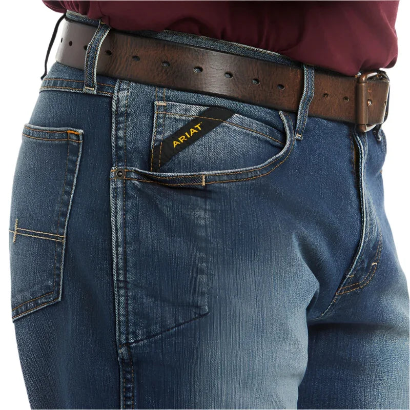 Men's Ariat Rebar M3 Loose Dura Stretch Basic Stackable Leg Jean 10022605 - Crazy House Western Wear