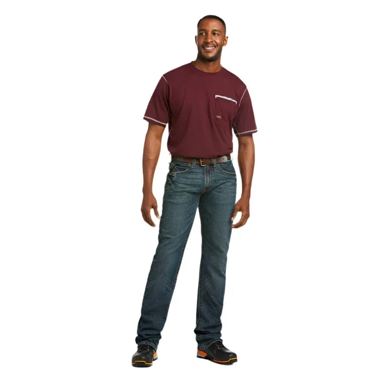 Men's Ariat Rebar M5 Straight DuraStretch Edge Stackable Straight Leg Jean 10016222 - Crazy House Western Wear