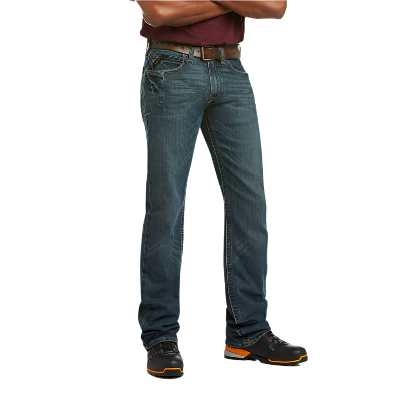 Men's Ariat Rebar M5 Straight DuraStretch Edge Stackable Straight Leg Jean 10016222 - Crazy House Western Wear