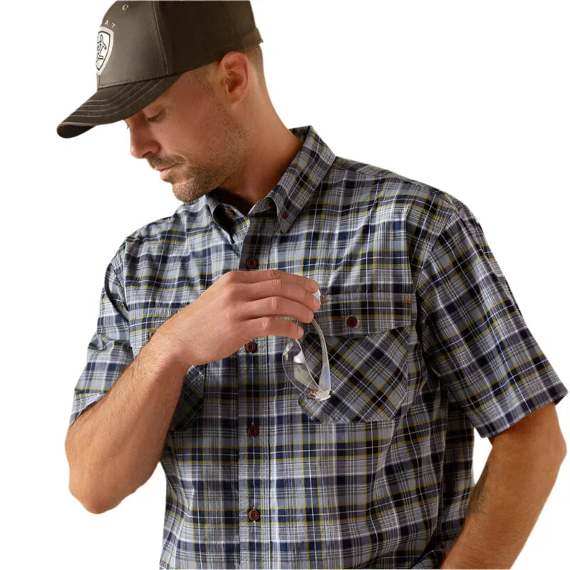 Men's Ariat Rebar Made Tough Dura Stretch Work Shirt 10048891 - Crazy House Western Wear