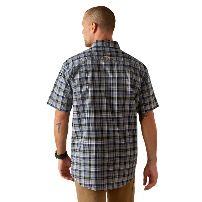 Men's Ariat Rebar Made Tough Dura Stretch Work Shirt 10048891 - Crazy House Western Wear