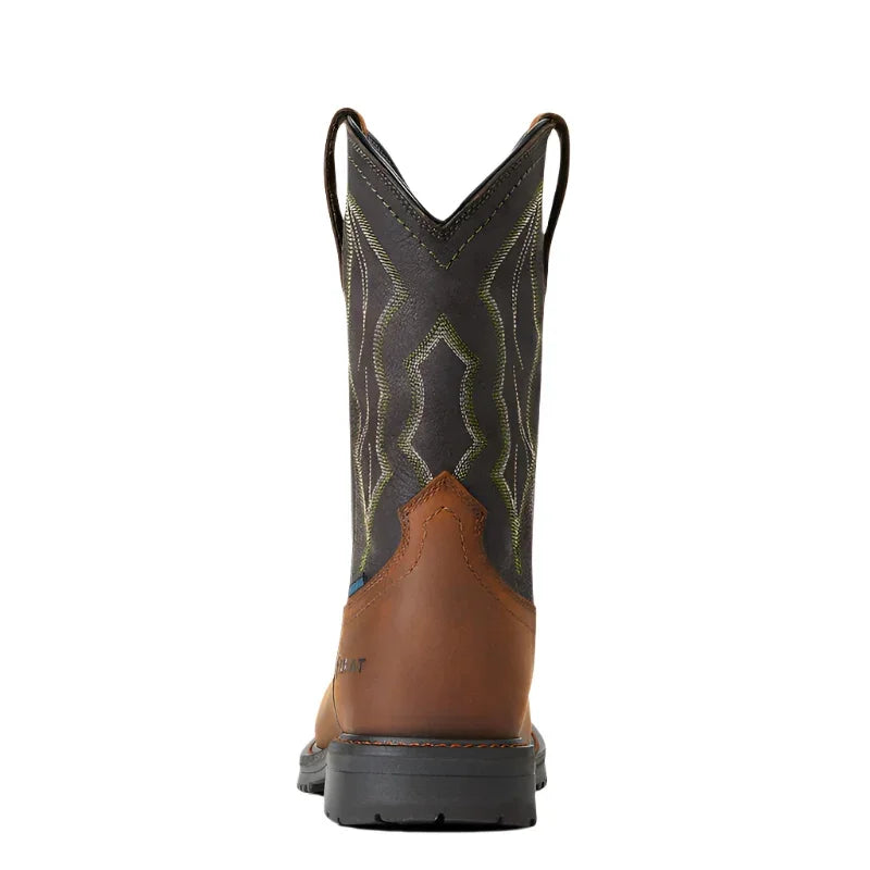 Men's Ariat RigTek 11" Wide Square Toe Waterproof Composite Toe Work Boot 10034156 - Crazy House Western Wear