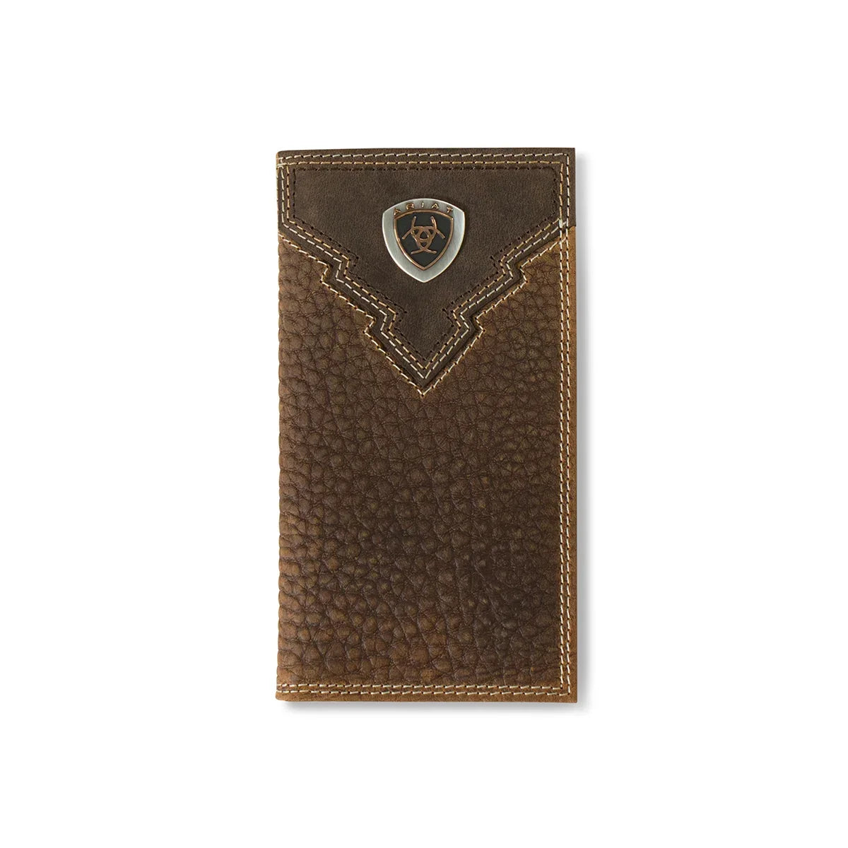 Men's Ariat Rowdy Brown Genuine Leather Rodeo Style Wallet A35620282 - Crazy House Western Wear