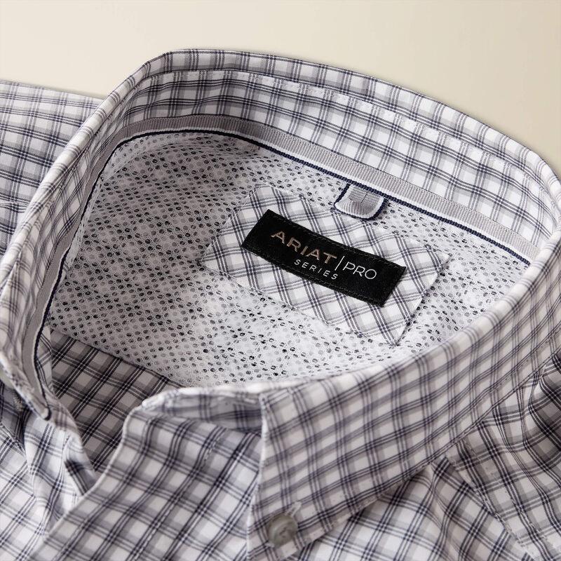 Men's Ariat Sleet Gray Plaid Pro Series Blaire Classic Fit Shirt 10073564