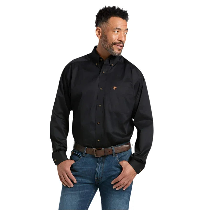 Men's Ariat Solid Twill Classic Fit Shirt 10000502 - Crazy House Western Wear