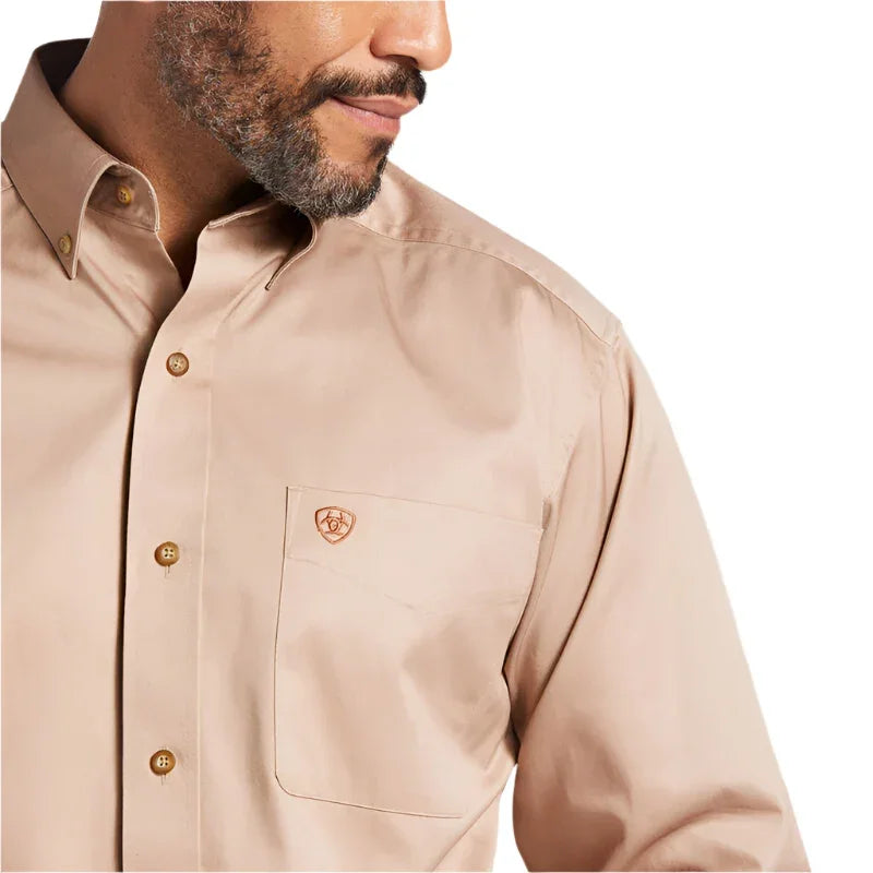 Men's Ariat Solid Twill Classic Fit Shirt 10000505 - Crazy House Western Wear