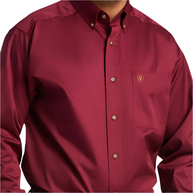 Men's Ariat Solid Twill Classic Fit Shirt 10012635 - Crazy House Western Wear