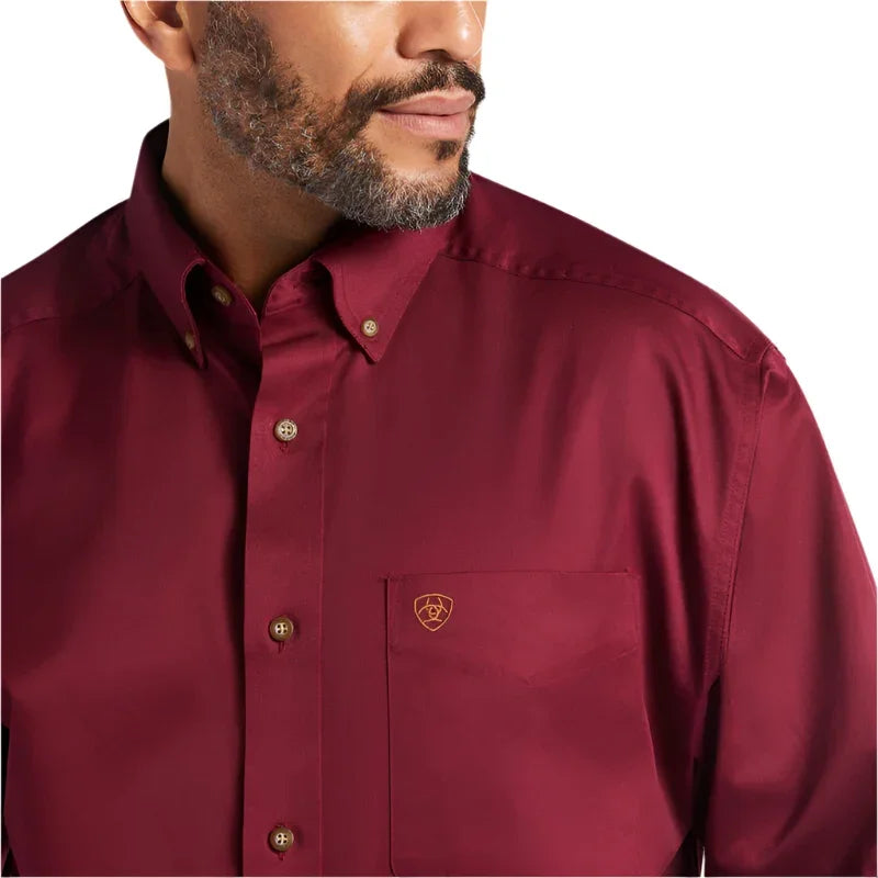 Men's Ariat Solid Twill Classic Fit Shirt 10012635 - Crazy House Western Wear