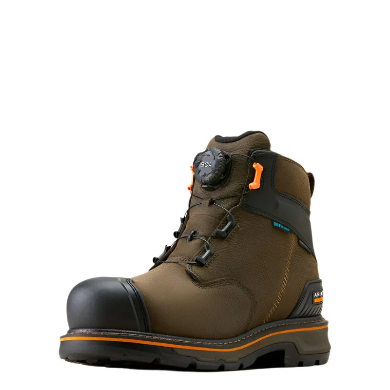 Men's Ariat Stump Jumper 6" BOA Waterproof Composite Toe Work Boot 10048060 - Crazy House Western Wear