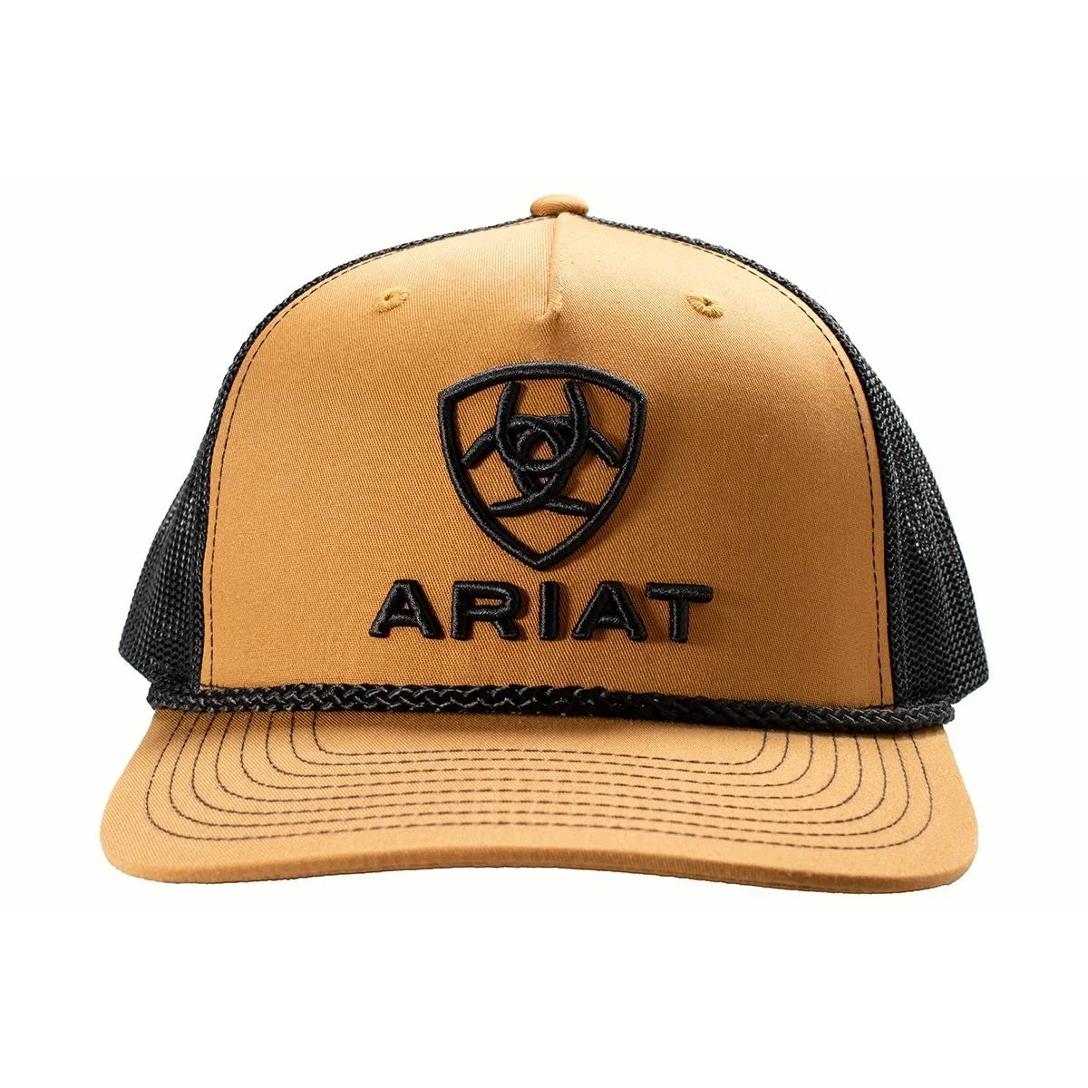 Men's Ariat Tan Cap with Embroidered 3D Ariat Logo A300090008