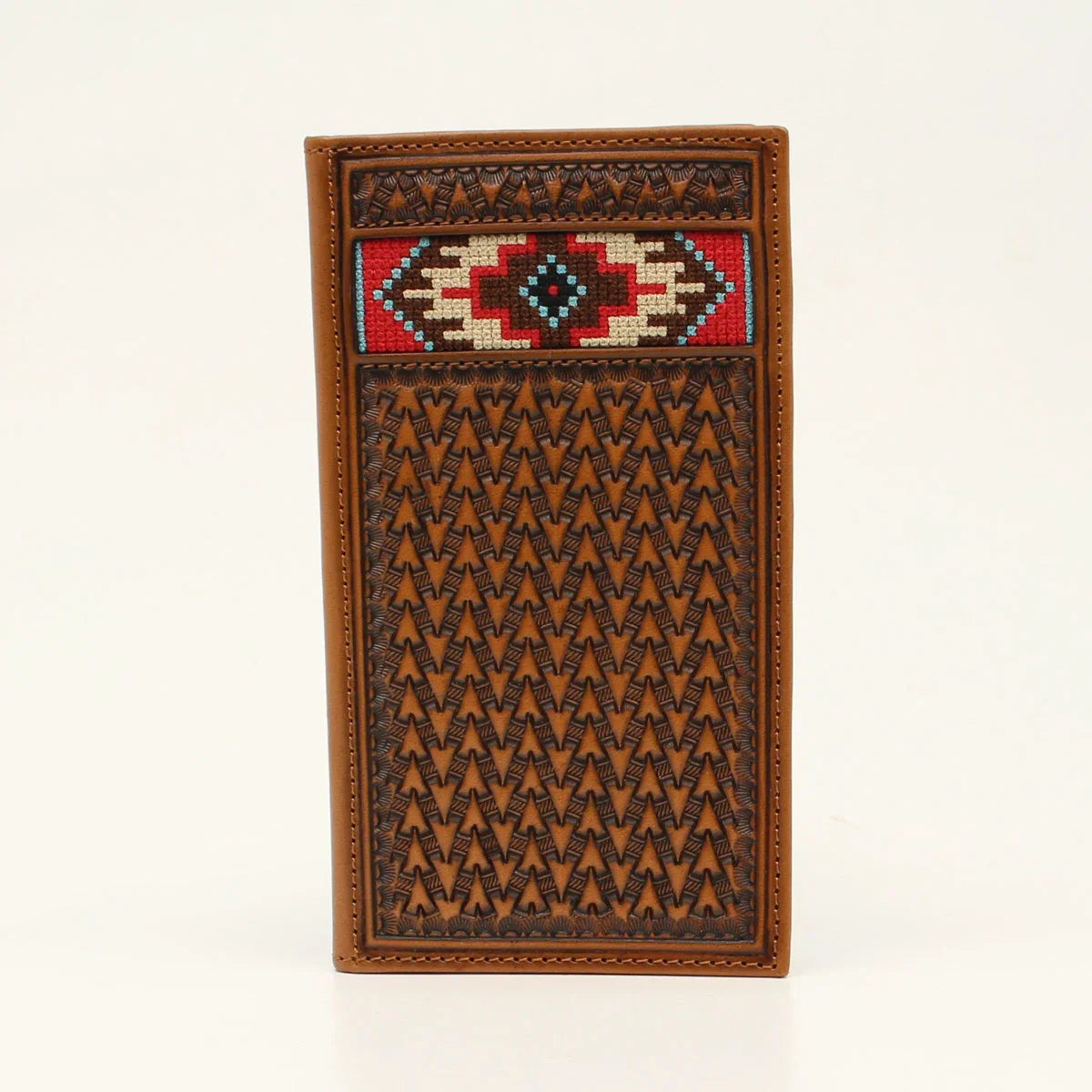 Men's Ariat Tan Rodeo Style Top Grain Leather Wallet A3543408 - Crazy House Western Wear