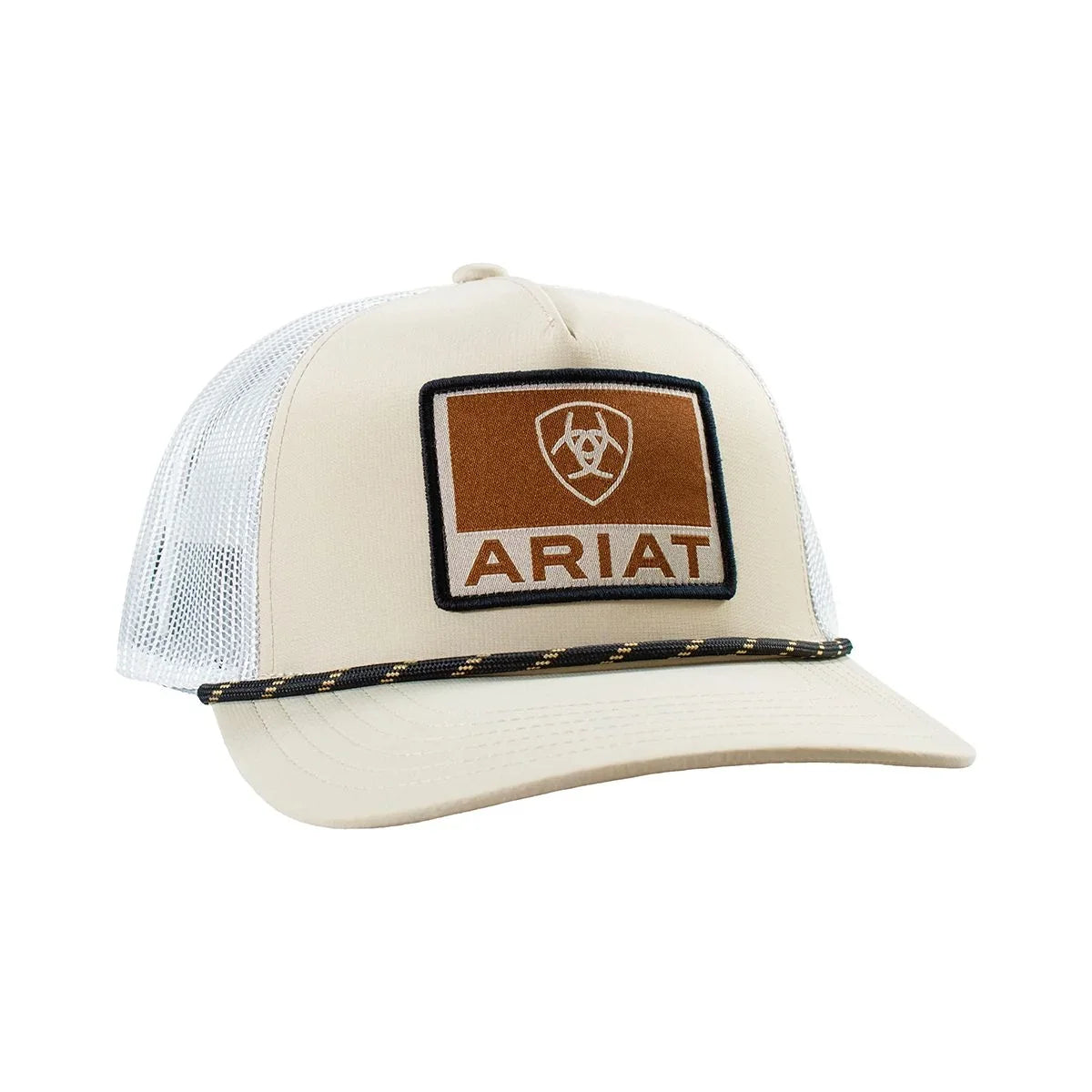 Men's Ariat Tan Snapback Cap with Patch A300092508