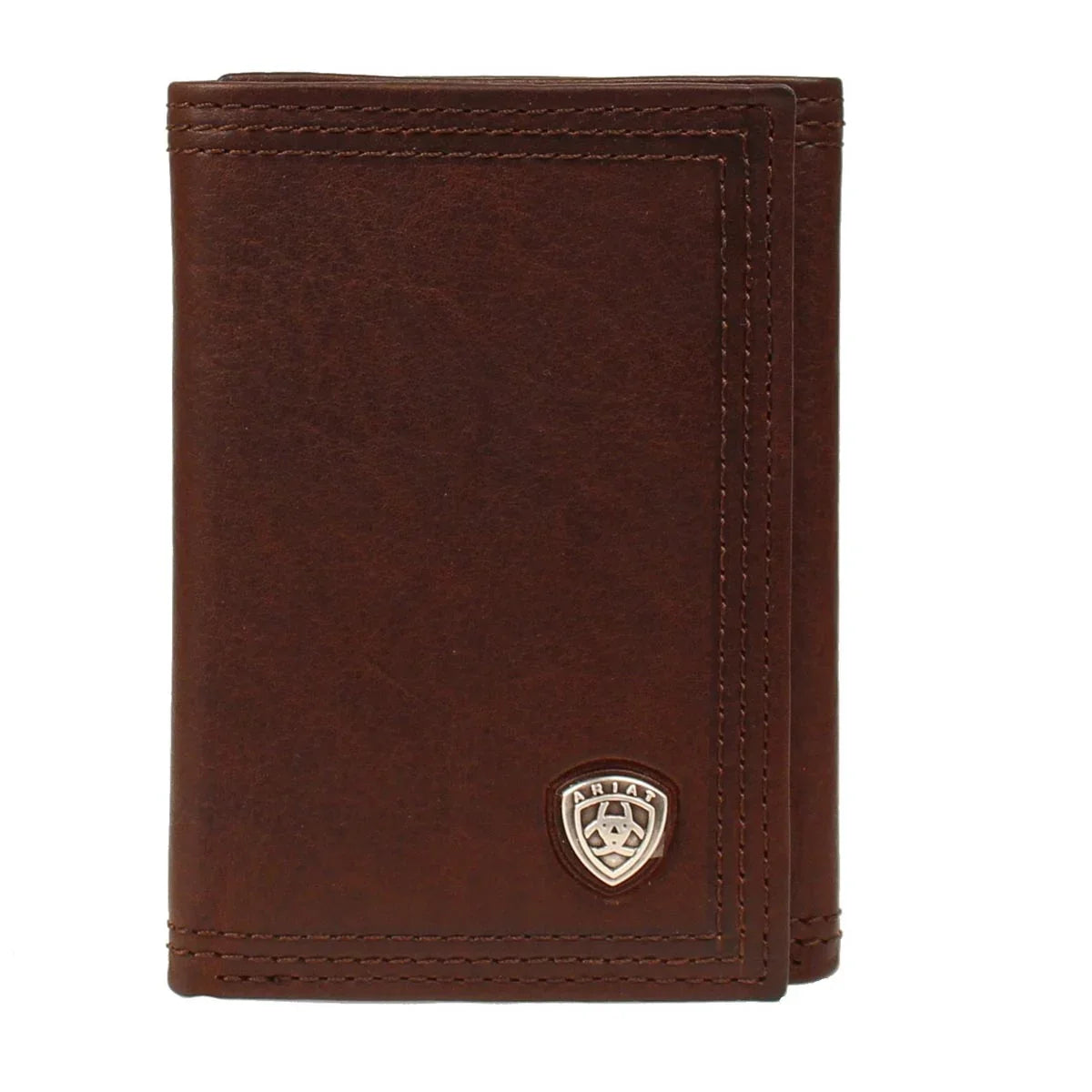 Men's Ariat Tri-fold Wallet With Ariat Concho A35122283 - Crazy House Western Wear