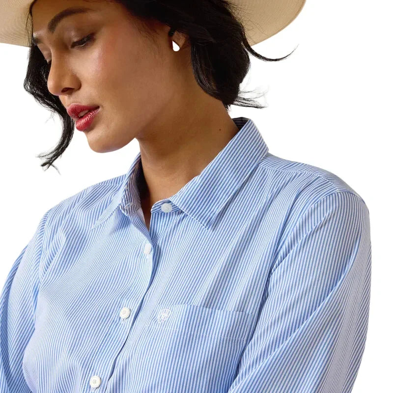Men's Ariat Ultramarine Stripe Kirby Pro Shirt 10073506