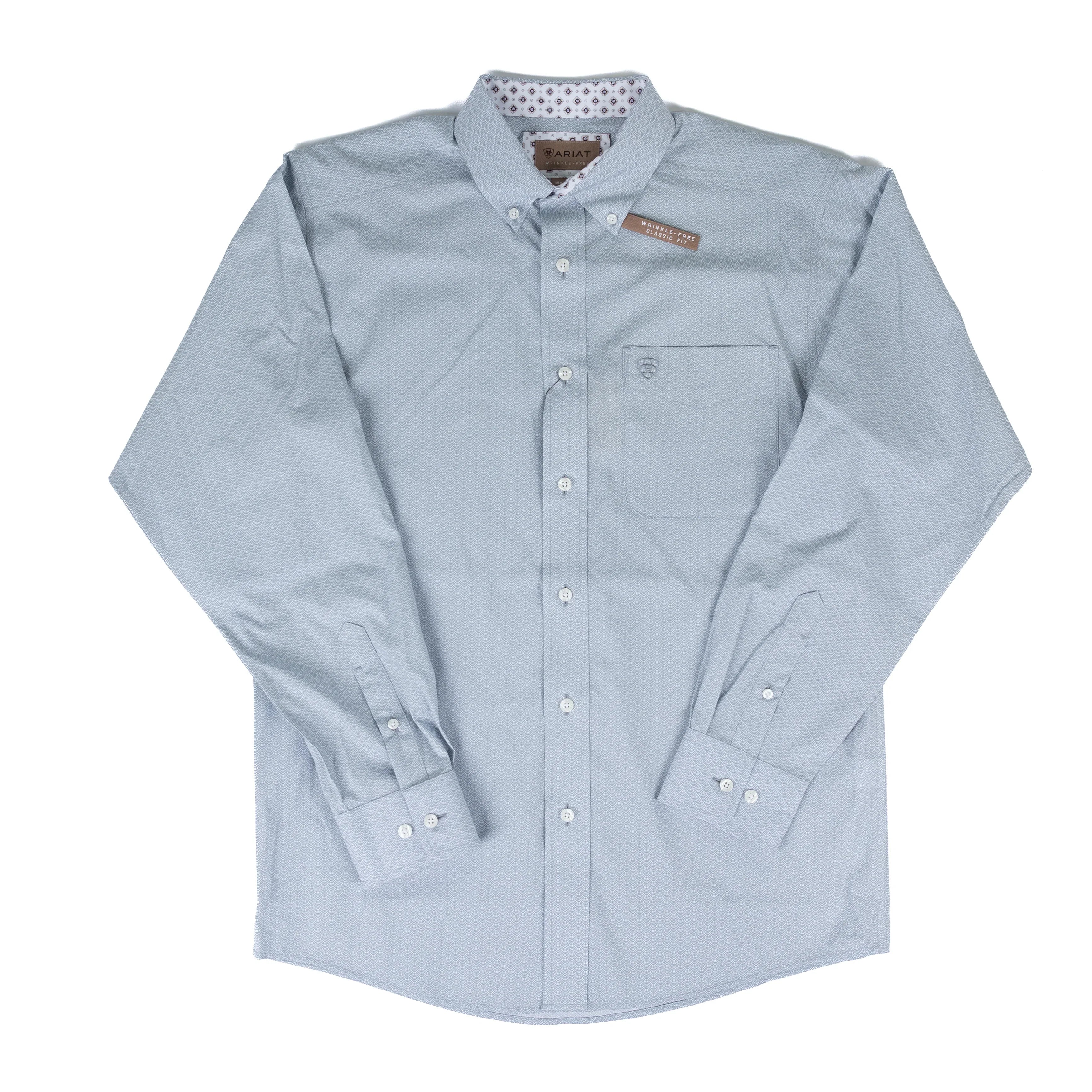 Men's Ariat Weathervane Abstract PRint Wrinkle Free Leandro Classic Fit Shirt 10071749