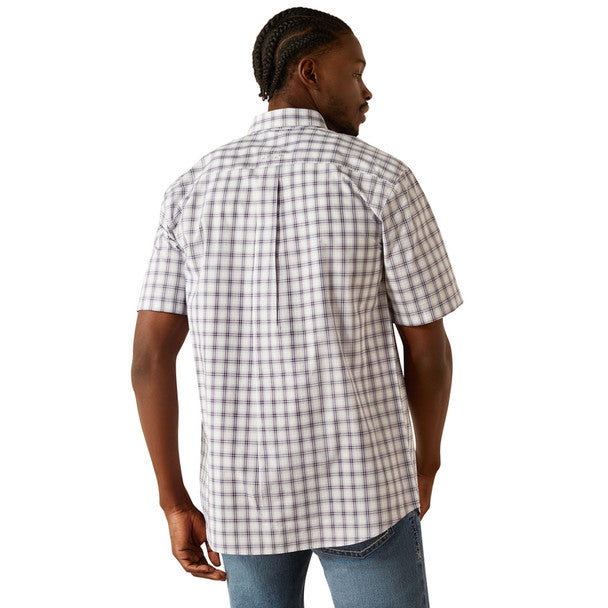 Men's Ariat Wesley Pro Series Navy Plaid Shirt 10058753 - Crazy House Western Wear