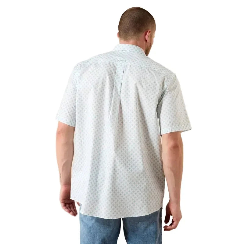 Men's Ariat White Medallion Packert Classic Fit Shirt 10071728